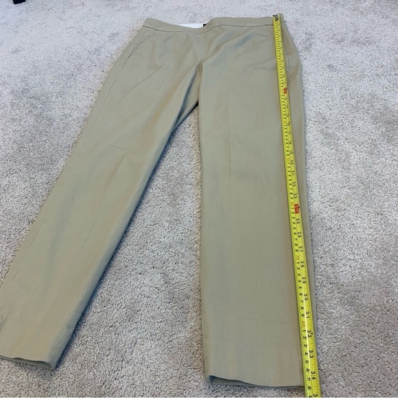 J. Crew tan beige slim ankle pants Sz 4 stretch side zipper - Picture 6 of 10